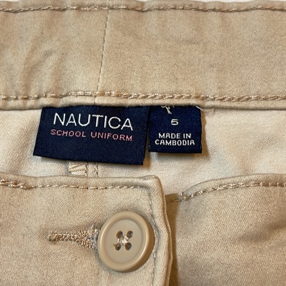 Juniors Nautical School Uniform Khaki Shorts Size 5 - Picture 2 of 3